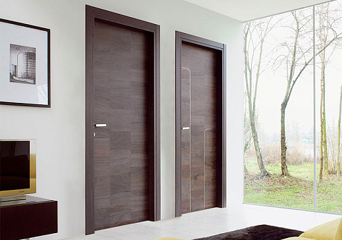 Межкомнатные двери из натурального шпона с алюминиевыми вставками Top Design Ghizzi Benatti urban spring