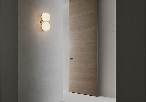 RADIUS single door: structure 304 platino, door panel 701 rovere taiga