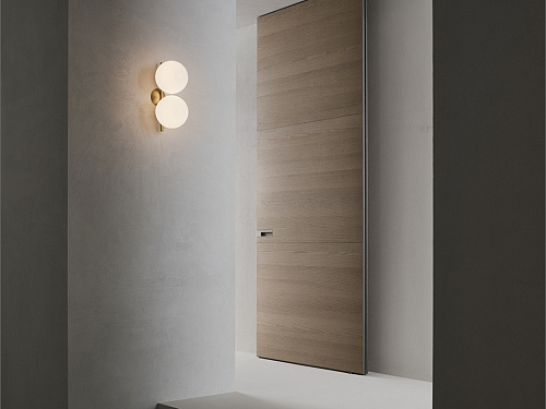 RADIUS single door: structure 304 platino, door panel 701 rovere taiga