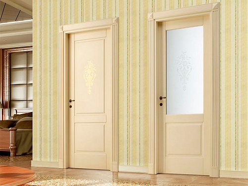 Межкомнатная глухая дверь и дверь со стеклом Classic Ghizzi Benatti antique 2a