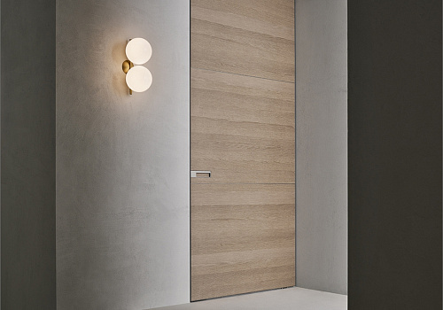 RADIUS single door: structure 304 platino, door panel 701 rovere taiga