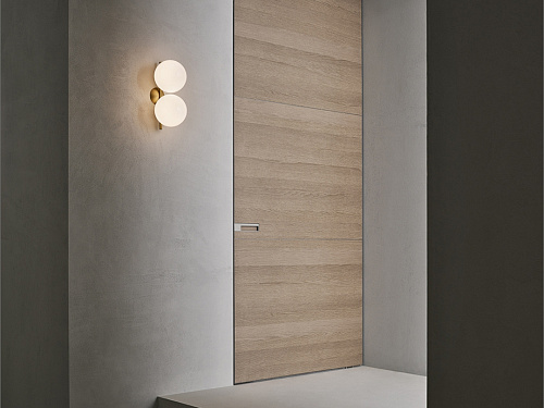 RADIUS single door: structure 304 platino, door panel 701 rovere taiga