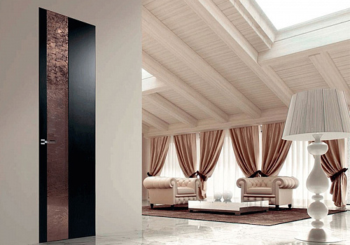 Межкомнатная дверь со стеклом и скрытой рамой Top Design Ghizzi Benatti mekong zero