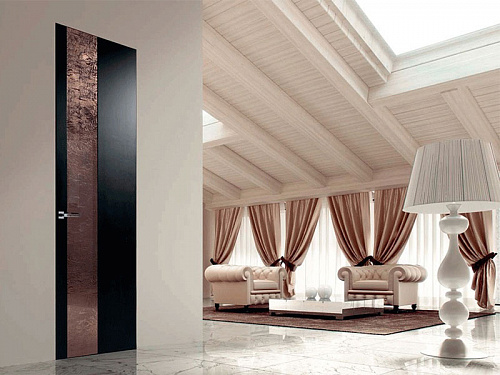 Межкомнатная дверь со стеклом и скрытой рамой Top Design Ghizzi Benatti mekong zero