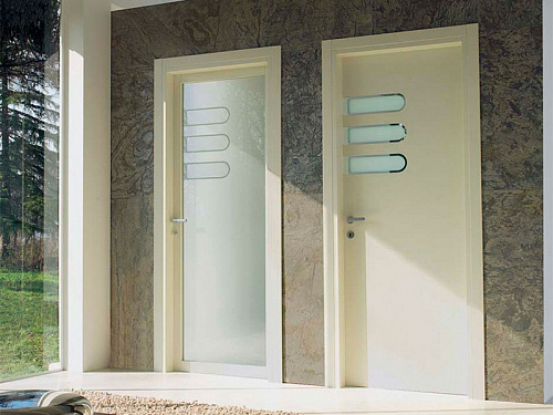 Межкомнатная глухая дверь и дверь со стеклом Design Ghizzi Benatti spazio logic