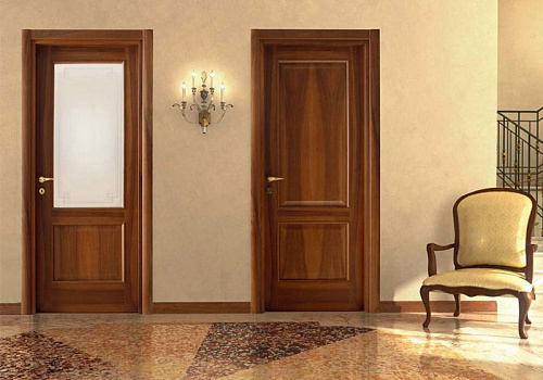 Межкомнатная глухая дверь и дверь со стеклом Classic Ghizzi Benatti