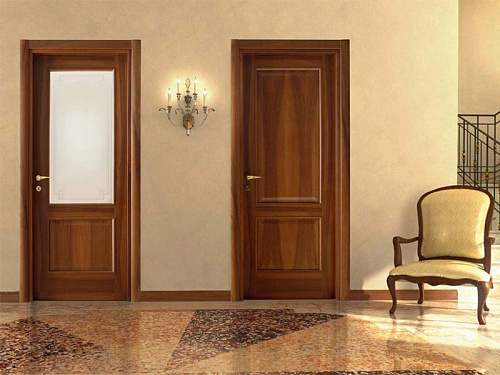 Межкомнатная глухая дверь и дверь со стеклом Classic Ghizzi Benatti
