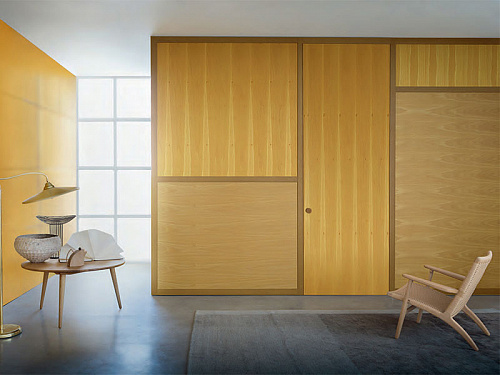 Стеновые панели и межкомнатная шпонированная дверь Boiserie Lualdi Porte layer oslo