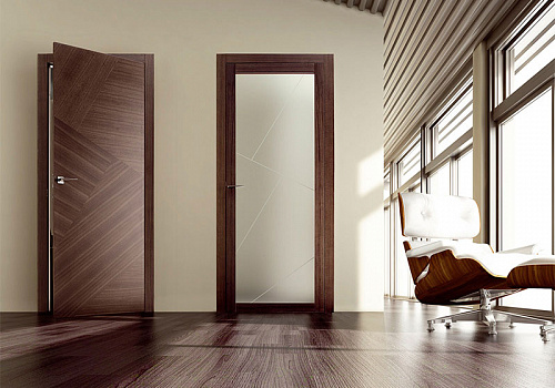 Межкомнатная глухая дверь и дверь со стеклом Design Ghizzi Benatti rio cn spazio